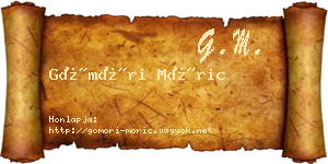 Gömöri Móric névjegykártya